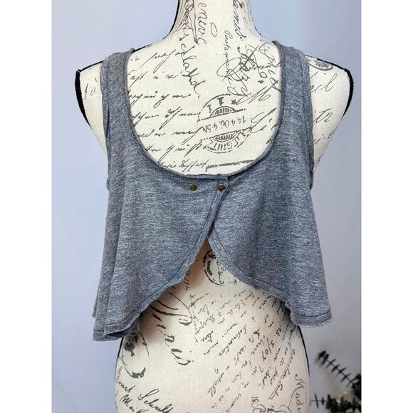 Free People Stevie Split Back Tank Gray XS - Picture 12 of 16